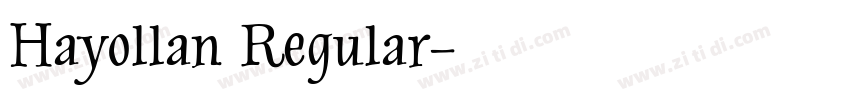 Hayollan Regular字体转换